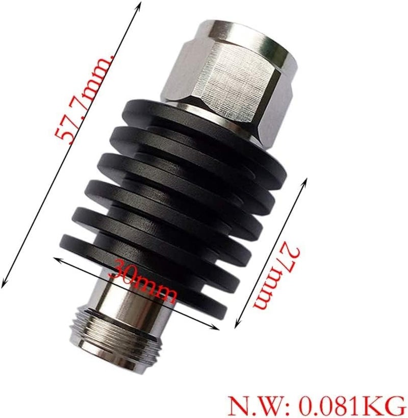 BECEN 10W 30DB Attenuator,N Type Male to Female 10 Watt 50 Ohm Attenuator DC to 3Ghz,rf Attenuator kit for Ham Radio Testing Signal Control(30DB) - Image 3